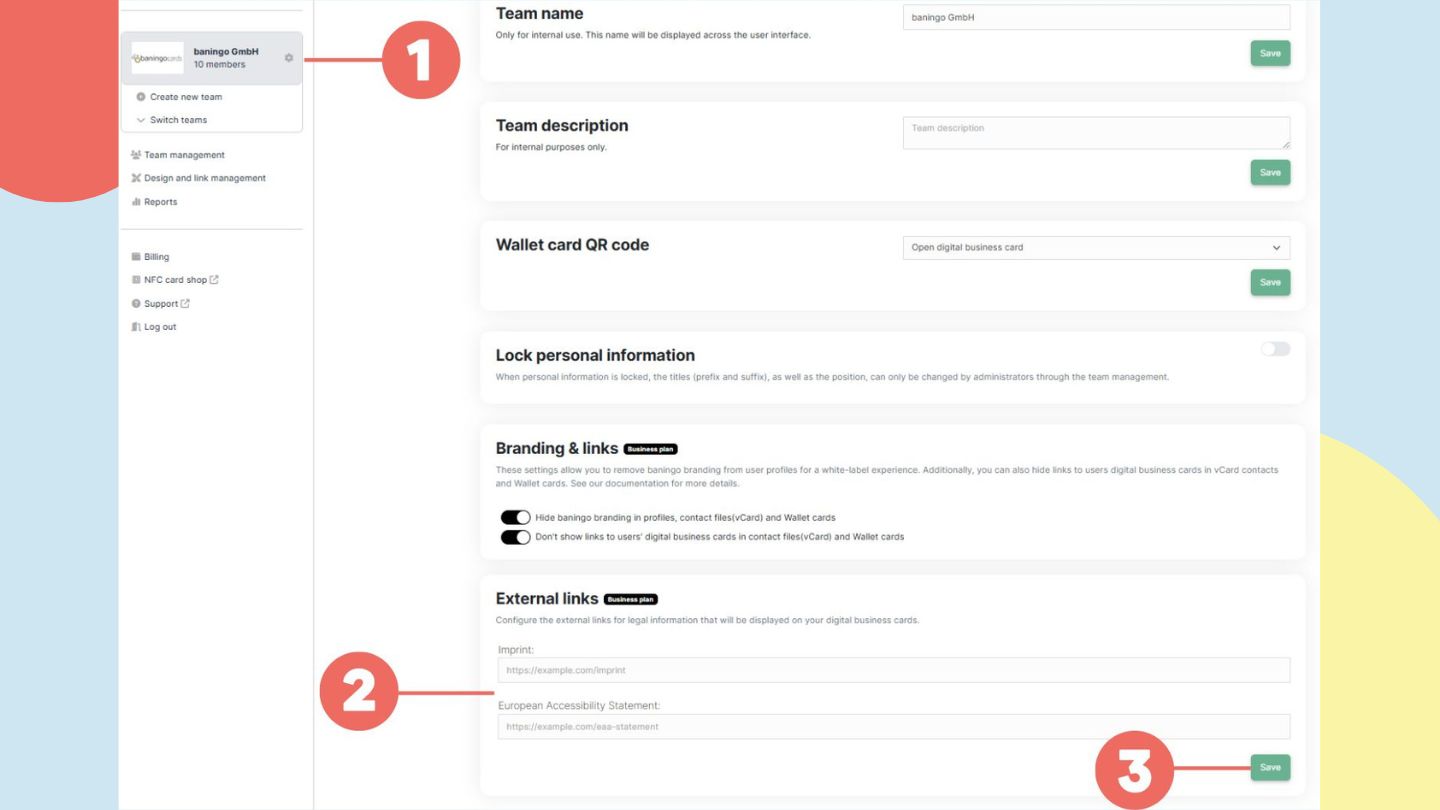 Guide on adding an accessibility statement to your digital business card