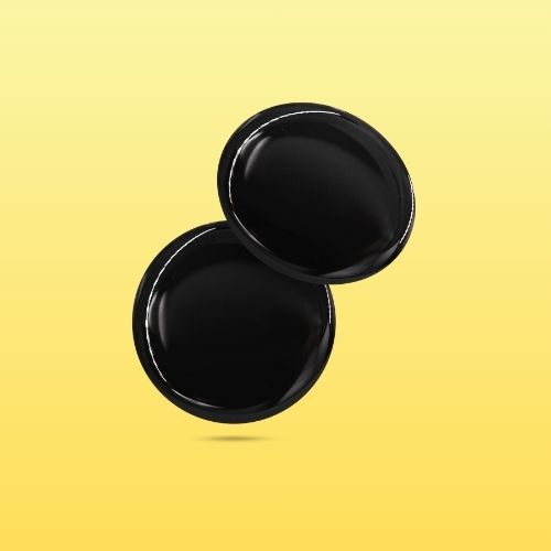 Epoxy NFC-Stickers black on yellow background