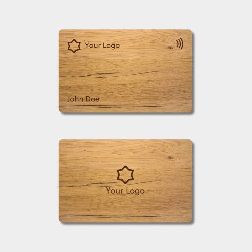 NFC Business Card Oak Wood