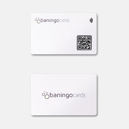 R-PVC NFC Visitenkarte Essential weiß von baningo