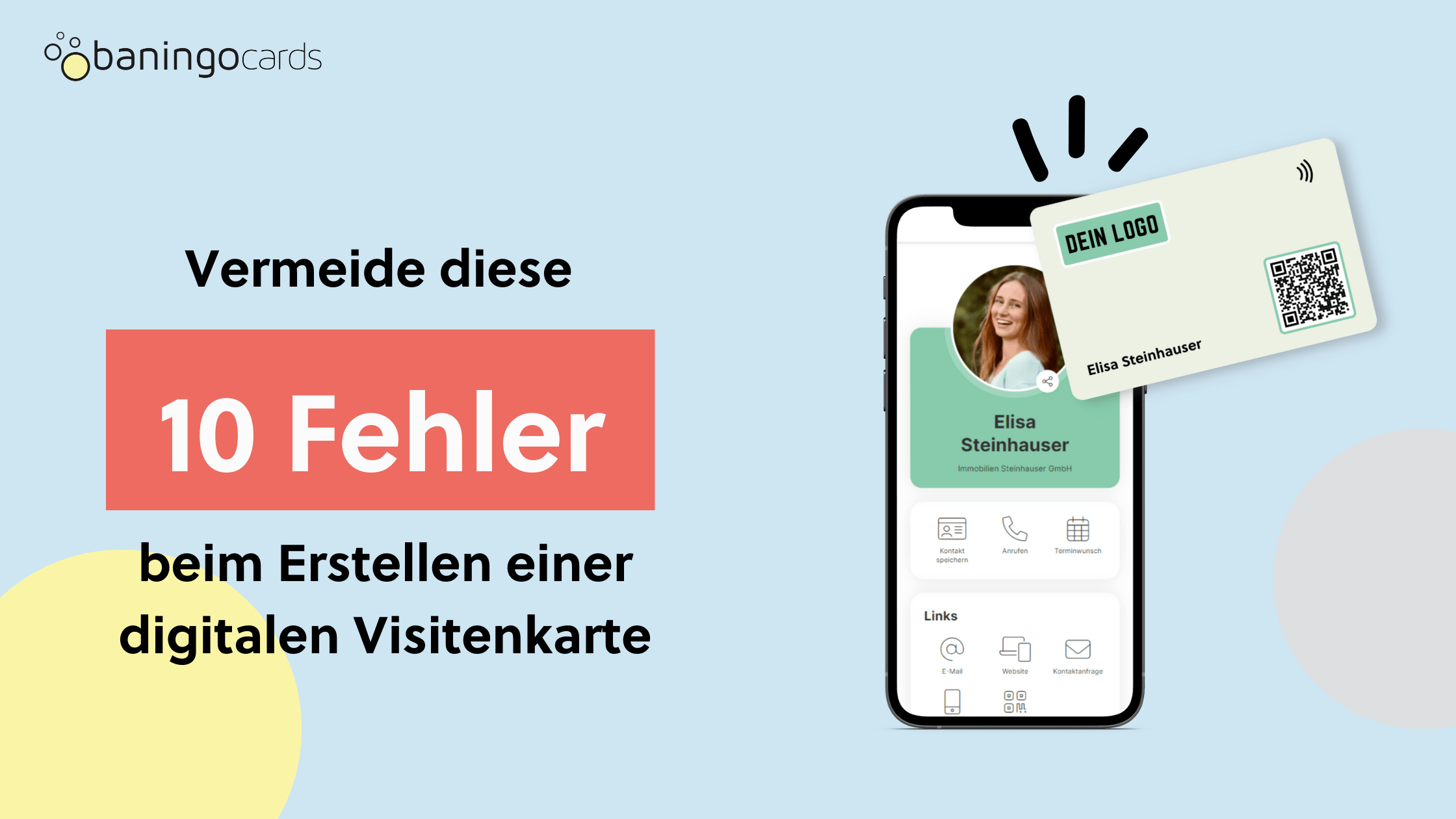 Vermeide diese 10 Fehler beim Erstellen einer digitalen Visitenkarte